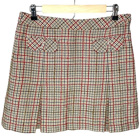 Plaid Pleated Short Skirt - Women's Size 8 Petite - Picture 1 of 5